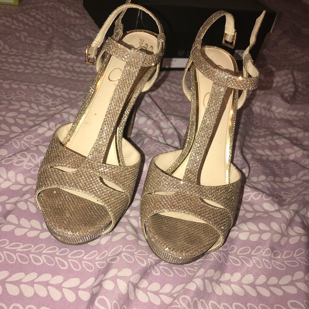 Gold Jessica Simpson Heels